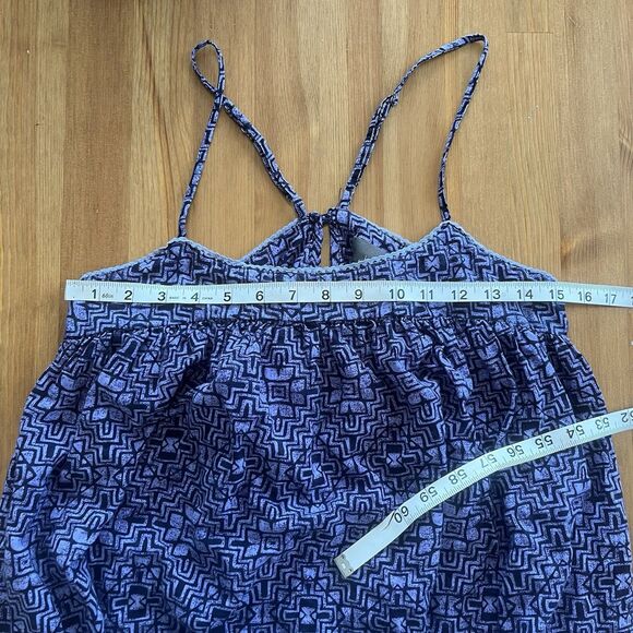 By Anthropologie Savona Slip Dress Sz S Purple Maxi Accent Boho Cotton Blend - Picture 16 of 16